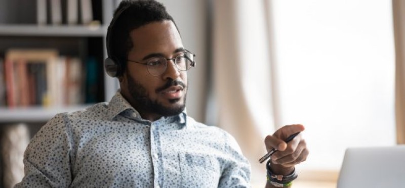 A man on a call